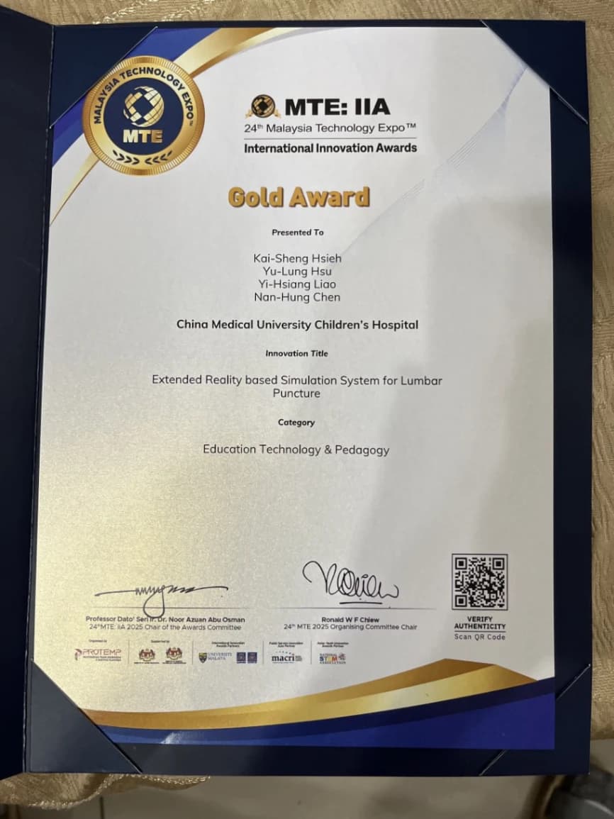 Pumpkin VR's MR Medical Training Wins Gold at Malaysia International Invention Exhibition
